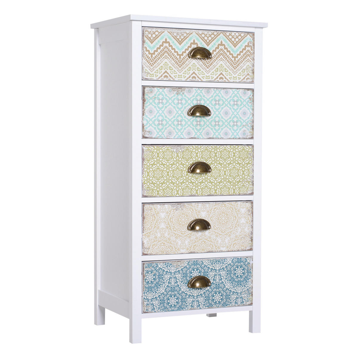 KOMMODE Bunt 46/34/97,5 cm - Multicolor, Holz (46/97.5/34cm) - PANGIVO