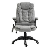 CHEFSESSEL in Grau 72x68x120 cm mit Massage- und Wärmefunktion, höhenverstellbar - Grau, Textil (68/120/72cm) - IVMEU