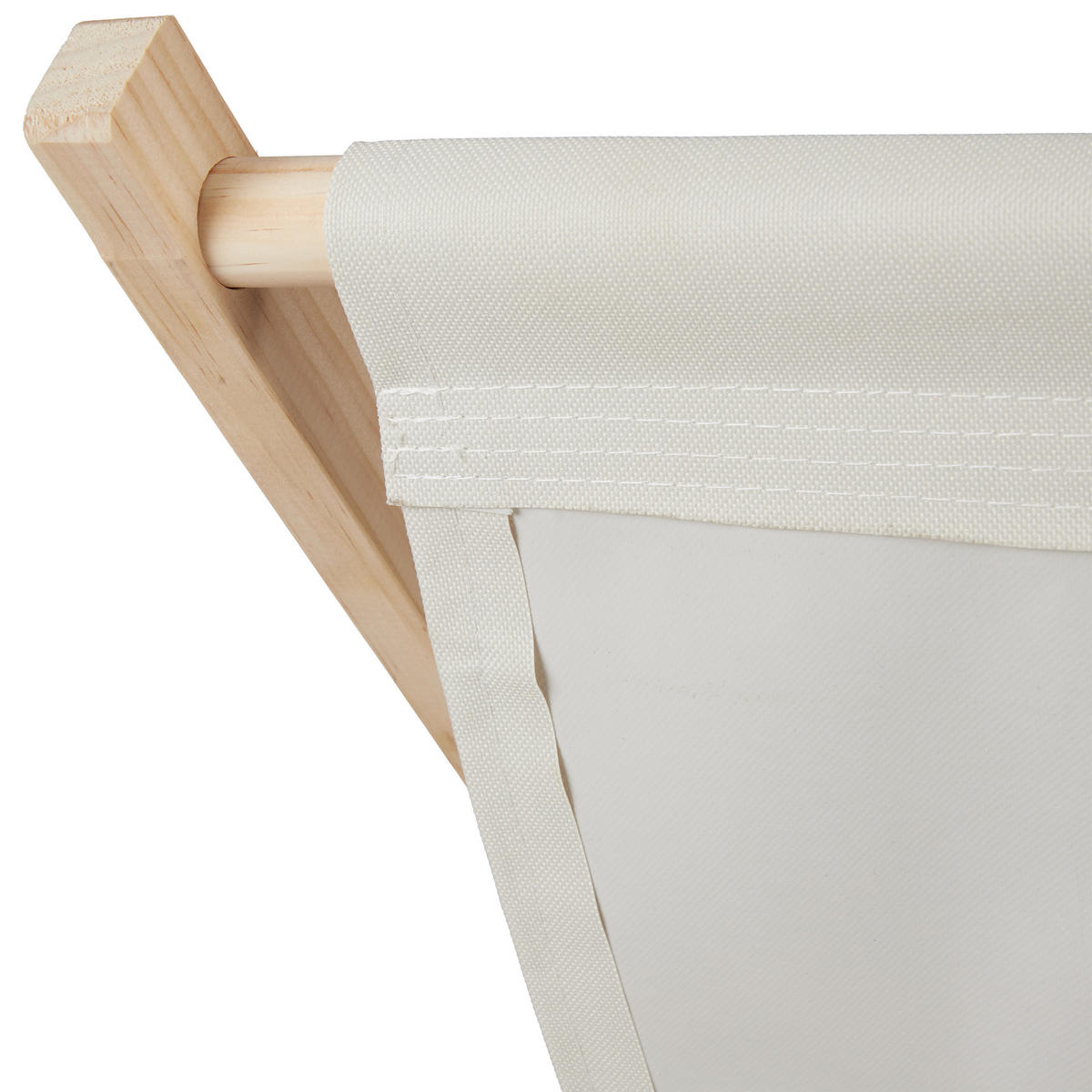 LIEGESTUHL - Creme, Holz/Textil (56/82/93.5cm) - Relaxdays