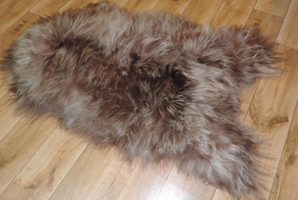 FELL Islandschaffell Lammfell Schaffell Schoko Braun ca. 110 cm - Hellbraun/Braun, Fell (60/110cm) - Provellus