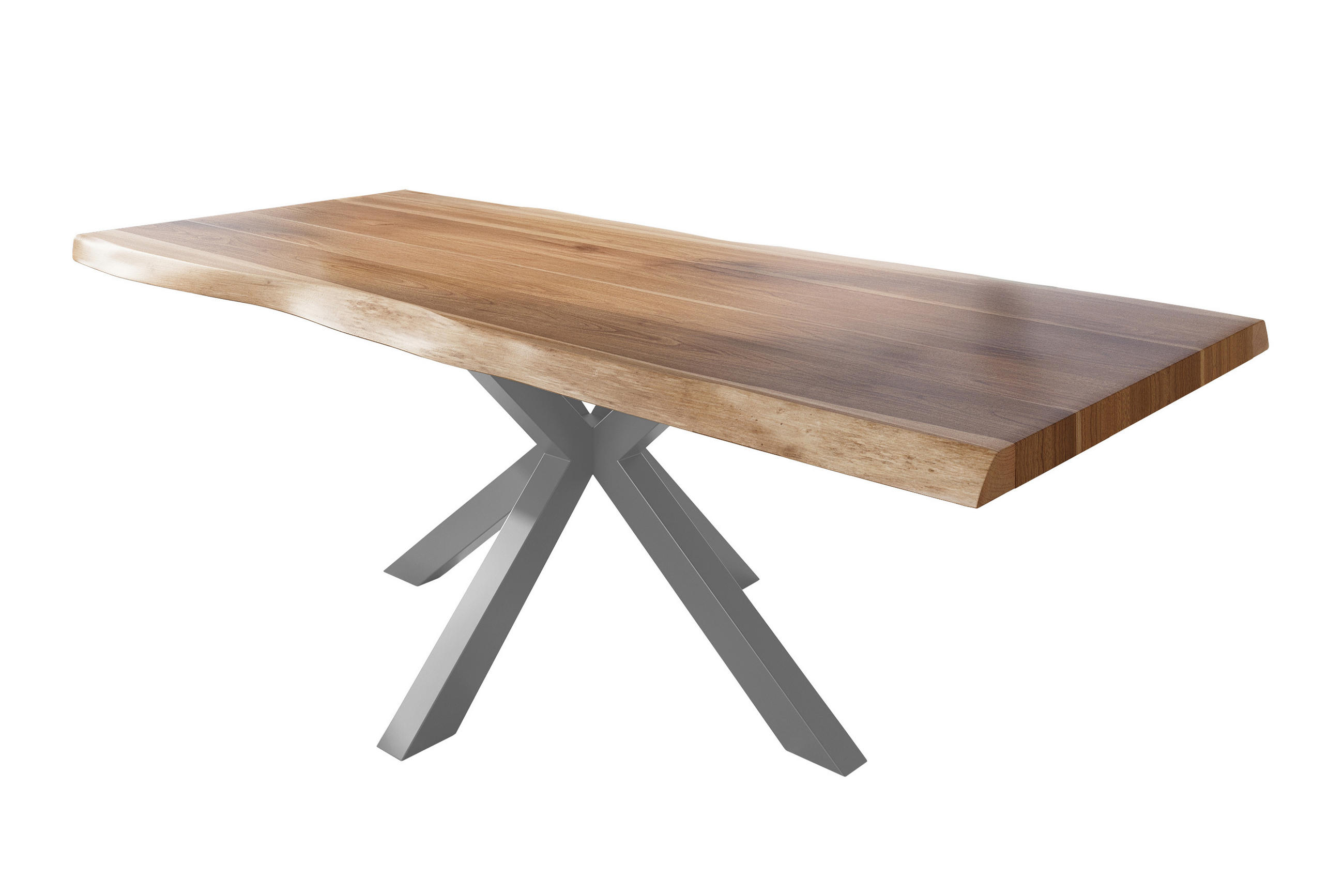 ESSTISCH TITAN - Beige/Silberfarben, Holz (120/240/79cm) - SAM