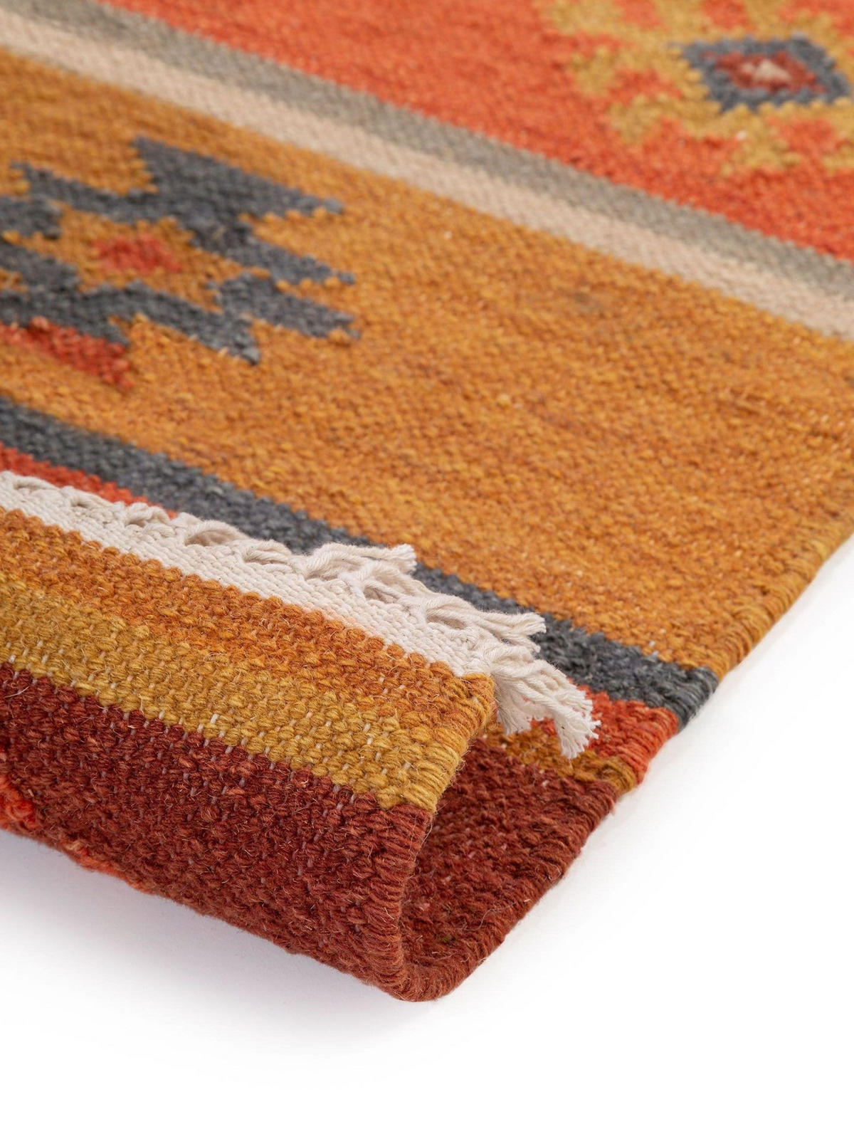 KELIM Zohra handgewebt Multicolor 80/200 cm - Multicolor, Naturmaterialien/Textil (80/1cm) - KUNSTLOFT