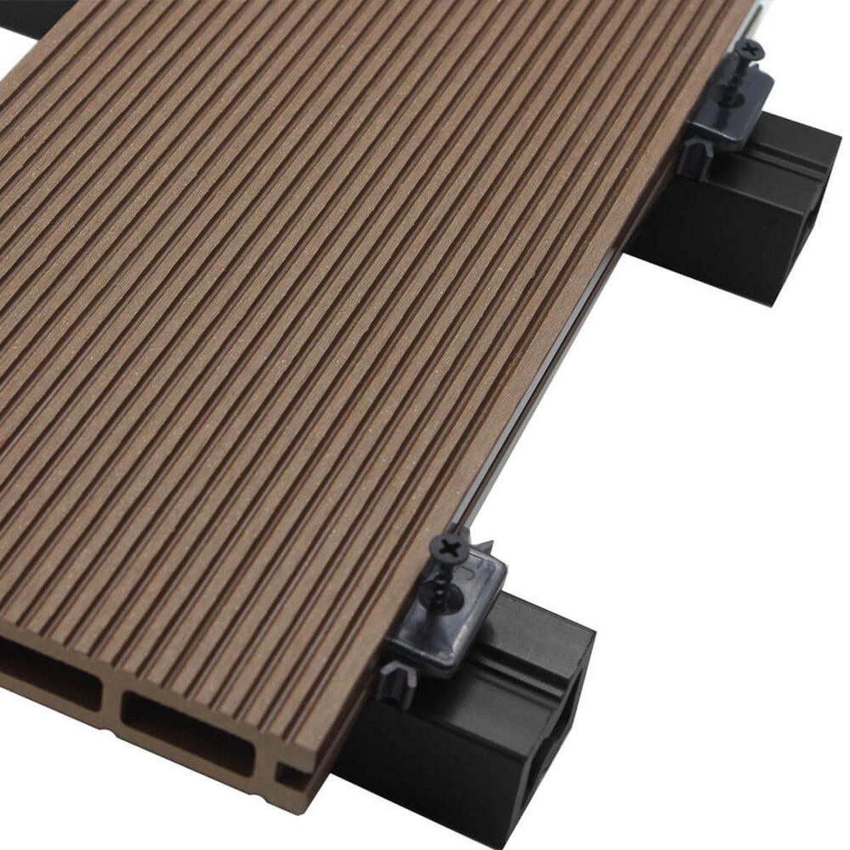 TERRASSENDIELEN SAMANA - Dunkelbraun, 2 m² - Dunkelbraun, Kunststoff (220/14.6/2.1cm) - Home Deluxe