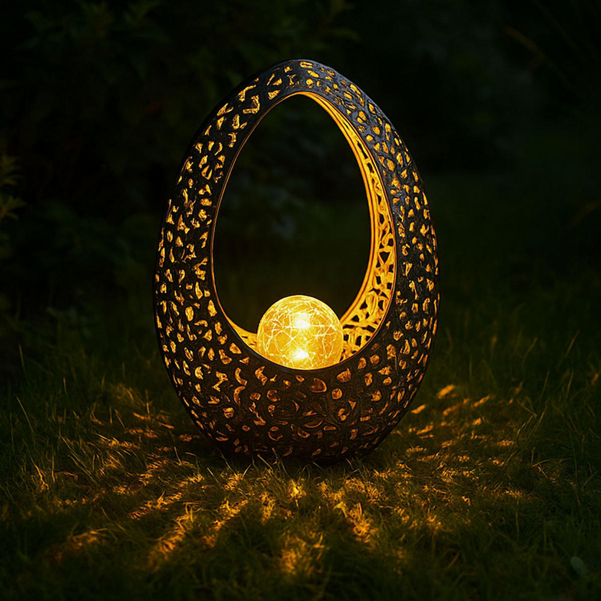 LED AUSSENLEUCHTE Bronze Oval - Bronzefarben, Glas (21.5/9.5/27.5cm) - Globo Lighting