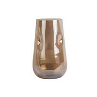 VASE Luster Organic 17/17/26 cm - Braun, Glas (17/26cm) - Present Time
