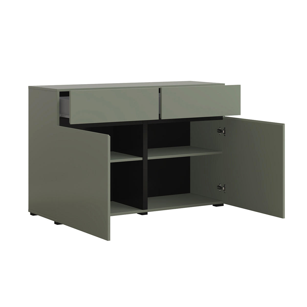 SIDEBOARD Lilia Grün - Grün, Holzwerkstoff (119/78/40cm) - Petits-meubles