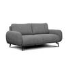 SOFA FEBE 3-Sitzer, grau - Schwarz/Grau, Holz/Textil (190/82/96cm) - Courtois Laville