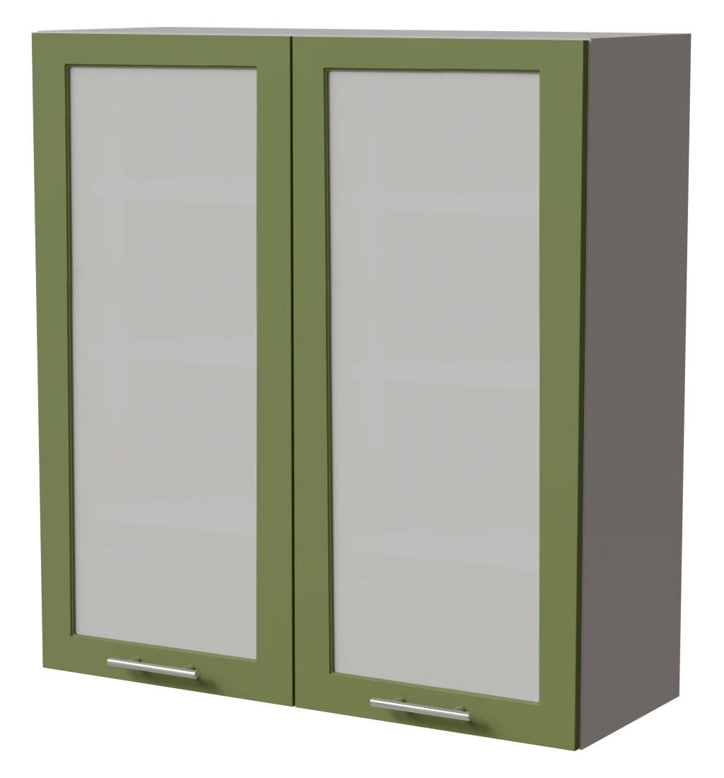 HÄNGESCHRANK Brerra W4S/90 Grau / RAL 6025 farngrün Matt 90 / 32,5 / 96cm - Grau/Grün, Holz/Holzwerkstoff (90/96/32.5cm) - Feldmann-Wohnen