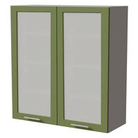 HÄNGESCHRANK Brerra W4S/90 Grau / RAL 6025 farngrün Matt 90 / 32,5 / 96cm - Grau/Grün, Holz/Holzwerkstoff (90/96/32.5cm) - Feldmann-Wohnen