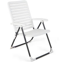 GARTENSTUHL Weiß - Weiß, Kunststoff (69/105/62cm) - COSTWAY