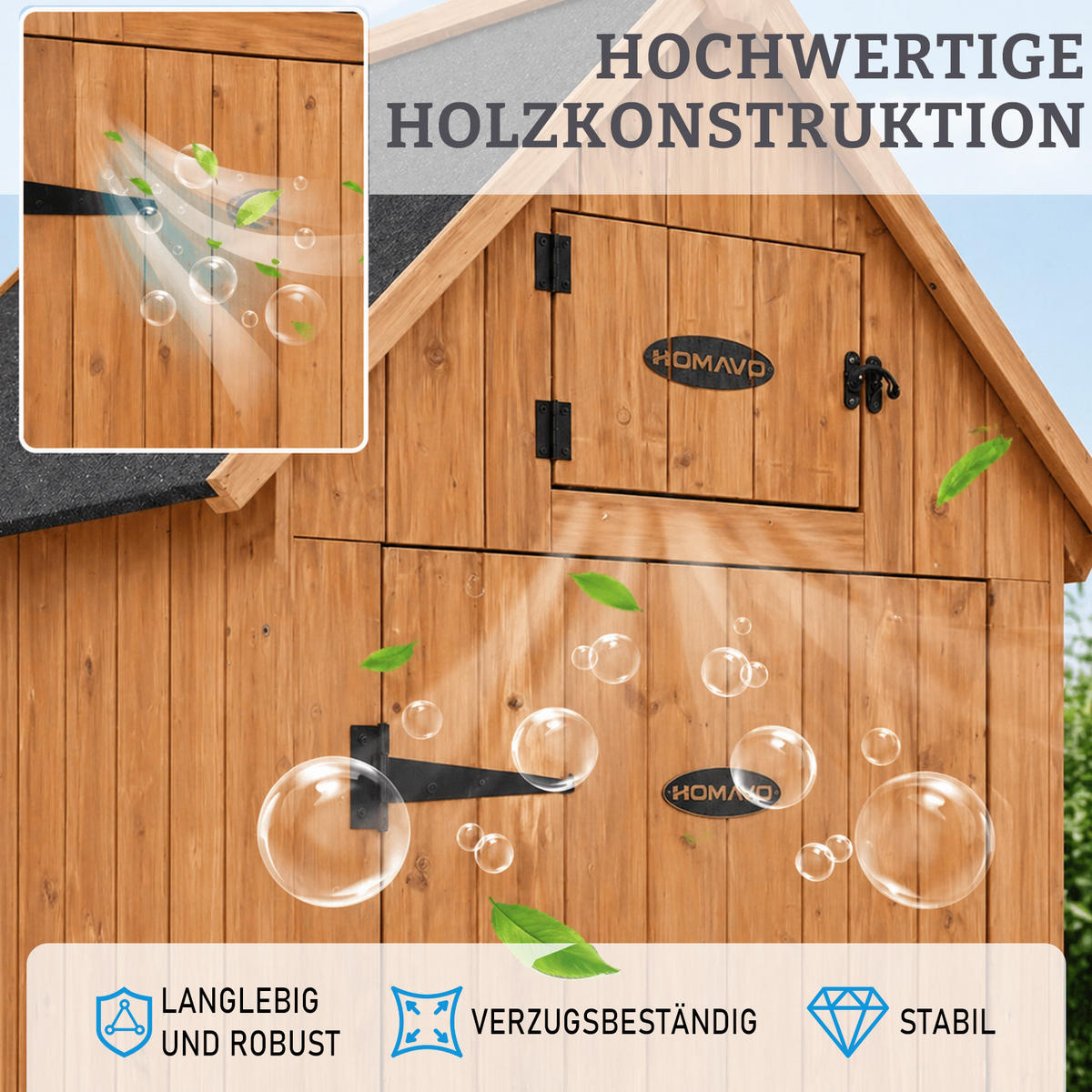 GERÄTESCHUPPEN ,SS03 - Eichefarben, Holz (54.3/179/136cm)