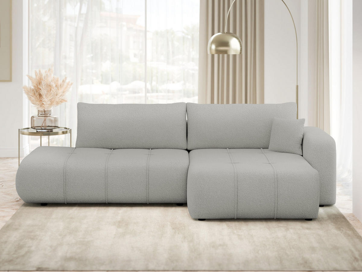 ECKSOFA Furyn O, Seite: Rechts - Schwarz/Grau, Holzwerkstoff/Kunststoff (262/145cm) - MIRJAN24