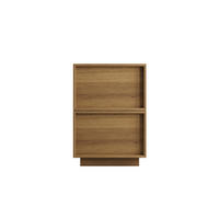 NACHTTISCH aus MDF und Holzwerkstoff 38x48x55 cm Eichefarben mit 2 Schubladen und griffloser Front - Nussbaumfarben, Holzwerkstoff (38/50/48cm) - Modfu