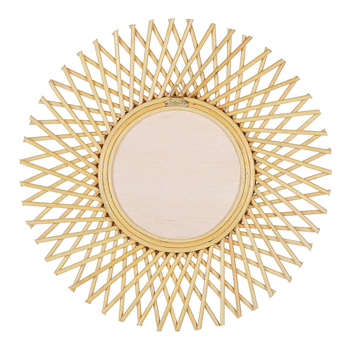 WANDSPIEGEL Rattan natürlich Sonnenform 60 cm Tagolu - Beige/Naturfarben, Naturmaterialien (60/60/1cm) - Beliani