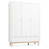 KLEIDERSCHRANK Drehtürenschrank LOTTI - Weiß, Holz (145/198/53cm) - KONSIMO®