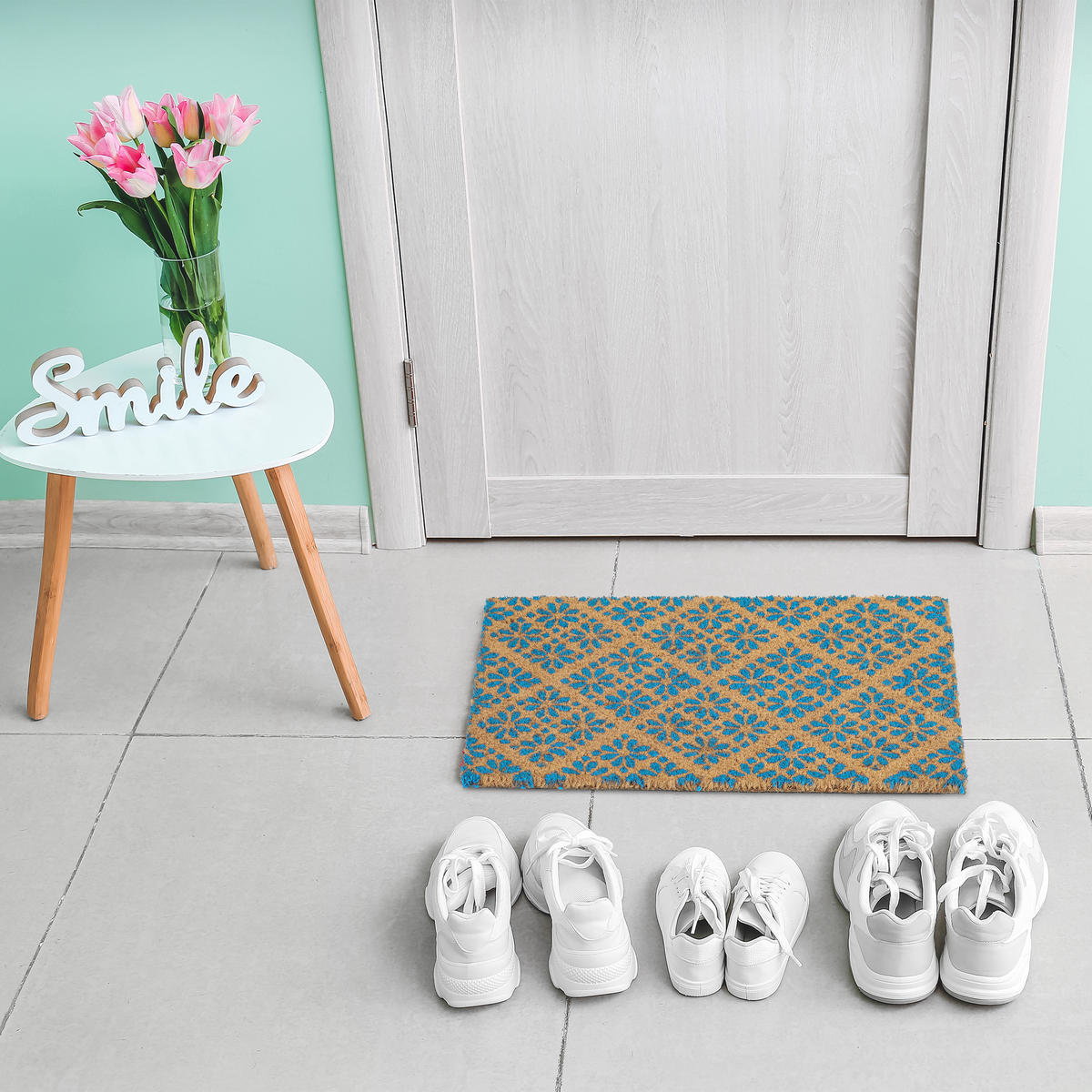 FUSSMATTE - Multicolor, Kunststoff/Textil (60/40cm) - Relaxdays