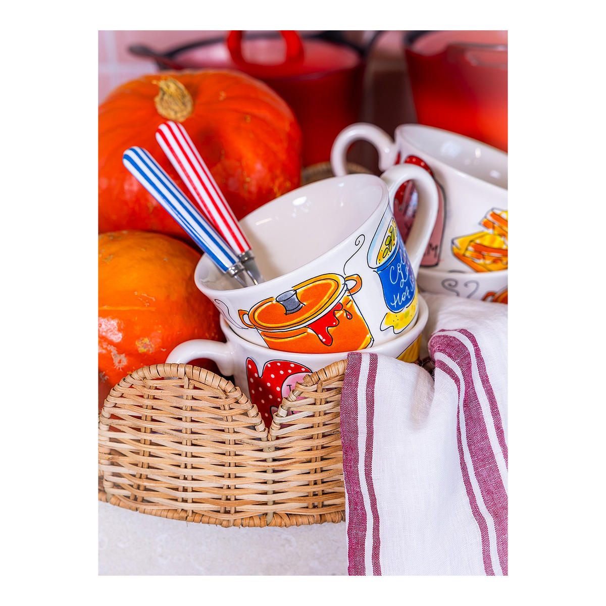 SUPPENSCHALE Heiße Suppe in Bunt - 600 ml - Multicolor, Keramik (12.7/16.2/9.7cm) - Blond Amsterdam
