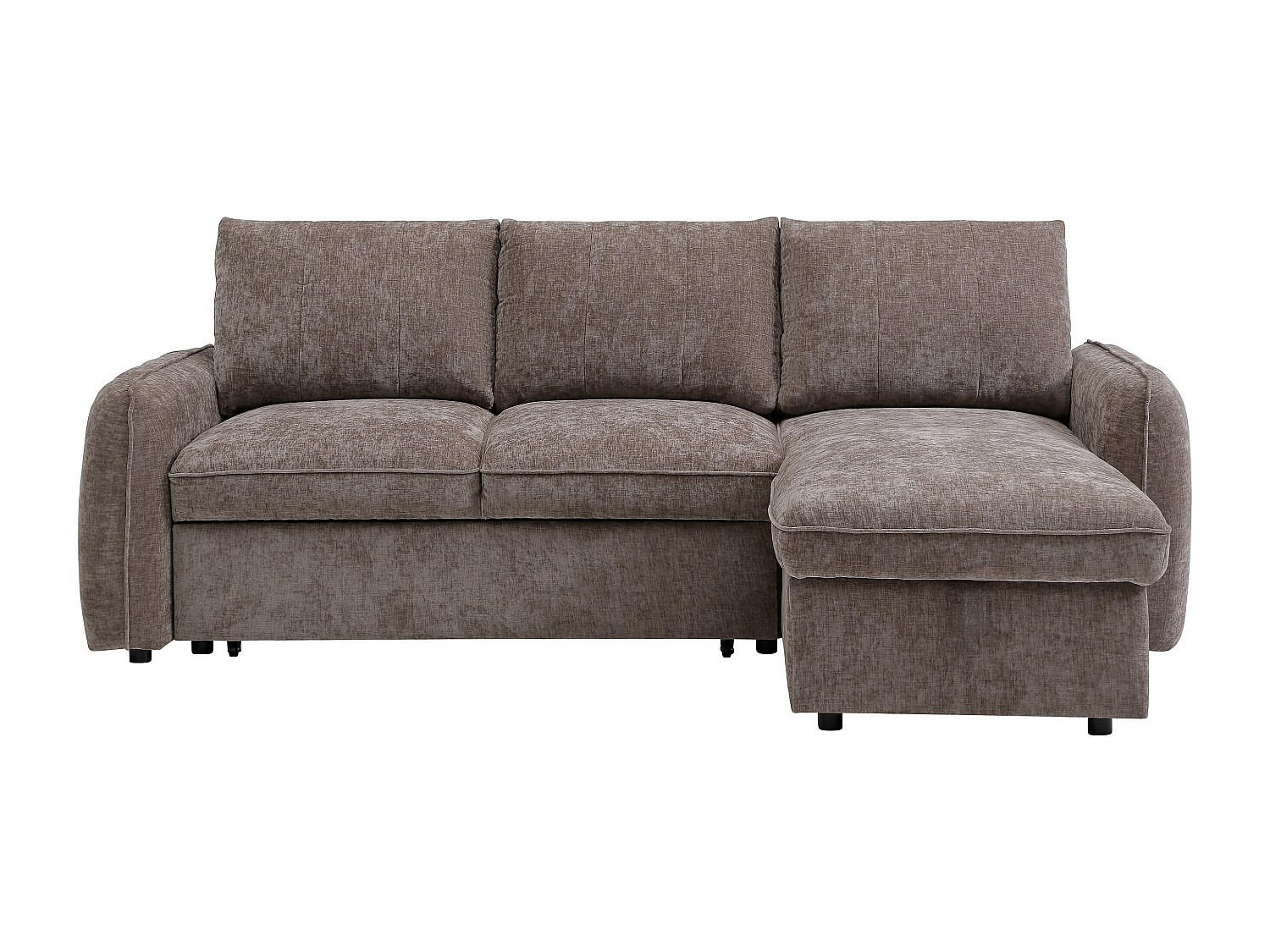 SCHLAFSOFA - 4 Personen - stoff - taupe Naloci - Taupe, Kunststoff/Textil (240/92/158cm) - Vente-Unique
