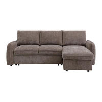 SCHLAFSOFA - 4 Personen - stoff - taupe Naloci - Taupe, Kunststoff/Textil (240/92/158cm) - Vente-Unique
