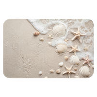 TEPIH ZA KUPAONICU Školjke 60x40 cm - boje pijeska/krem, tekstil/plastika (60/40cm) - OnlyWow