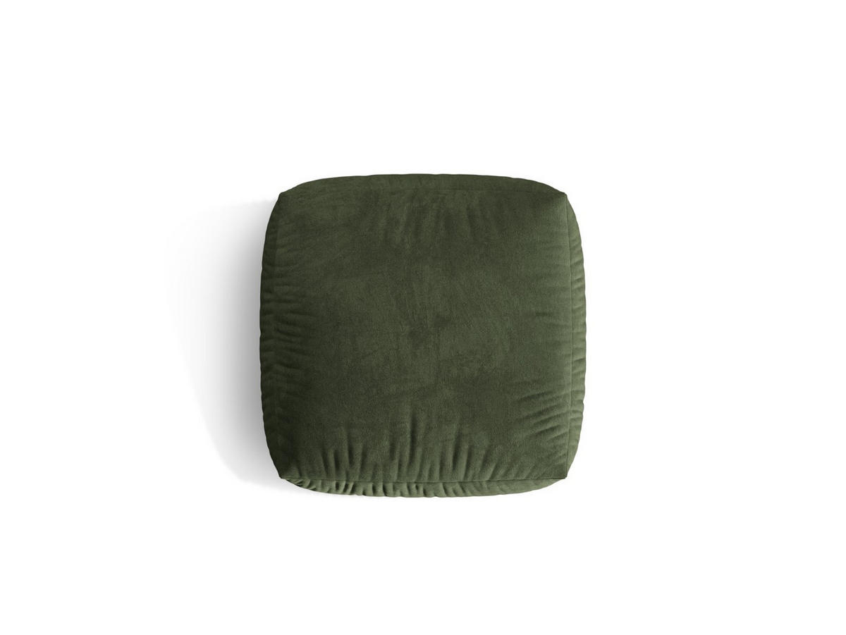 POUF Martina aus Samt grün - Grün, Textil (106/44/106cm) - Micadoni