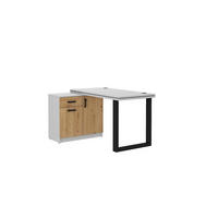 SCHREIBTISCH MALTESA 138x67x78,1 cm Bürotisch Computertisch, Grau - Grau, Holzwerkstoff (67/138/78.1cm) - MASSENO