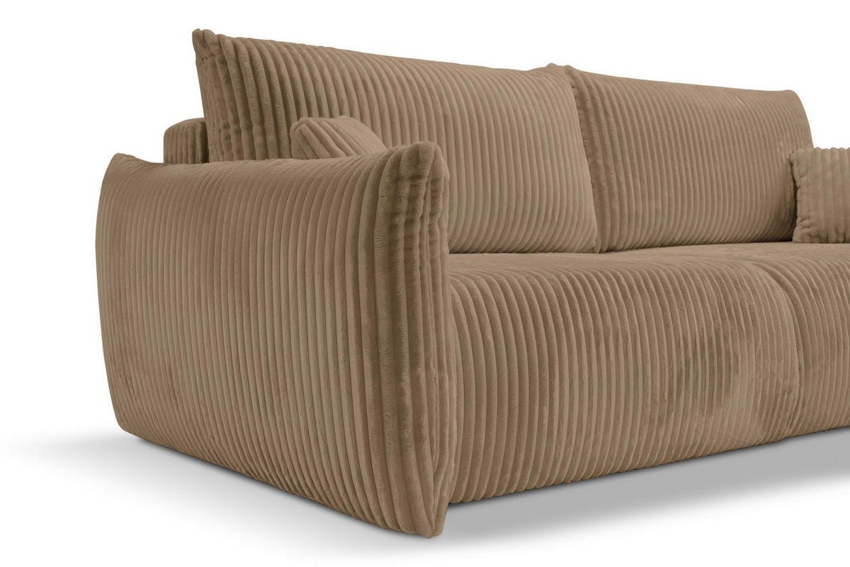 SOFA Hallora - Beige (Tilia 17) - Beige, Holzwerkstoff (240/88/108cm) - Möblo