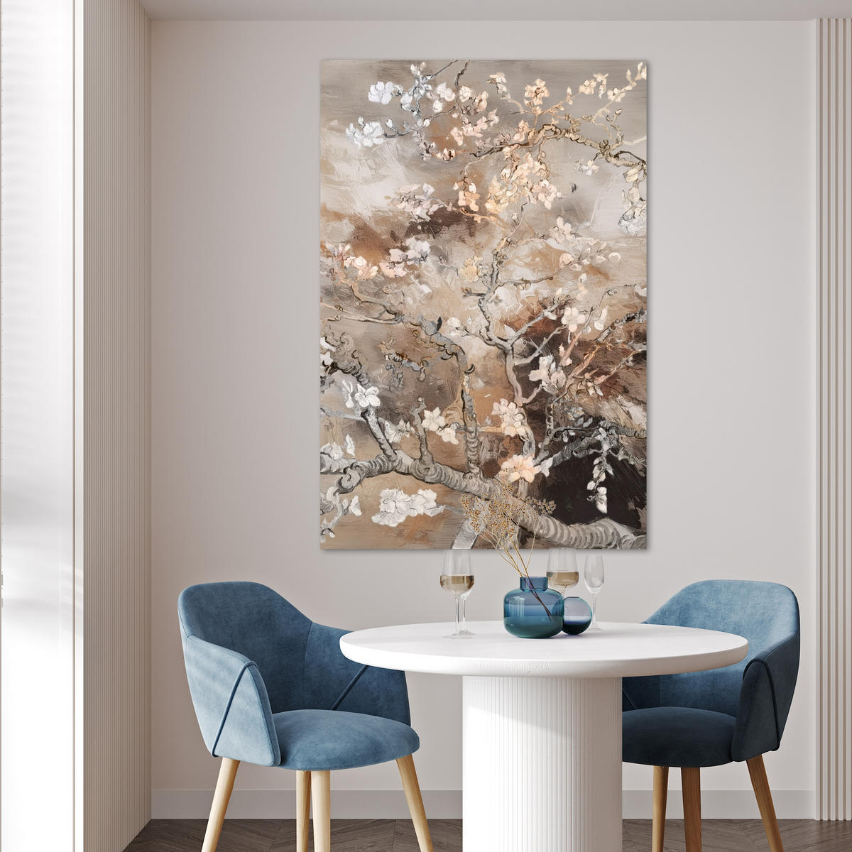 PLAKÁT Mandlový květ - Umění - Van Gogh - Béžová - Abstraktní 80x120 cm - hnědá, papír (80/120/0.1cm) - MuchoWow