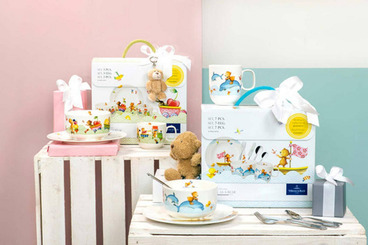 KINDERGESCHIRR Happy as a Bear bunt 7er Set - Multicolor, Keramik (1/1/1cm) - Villeroy & Boch