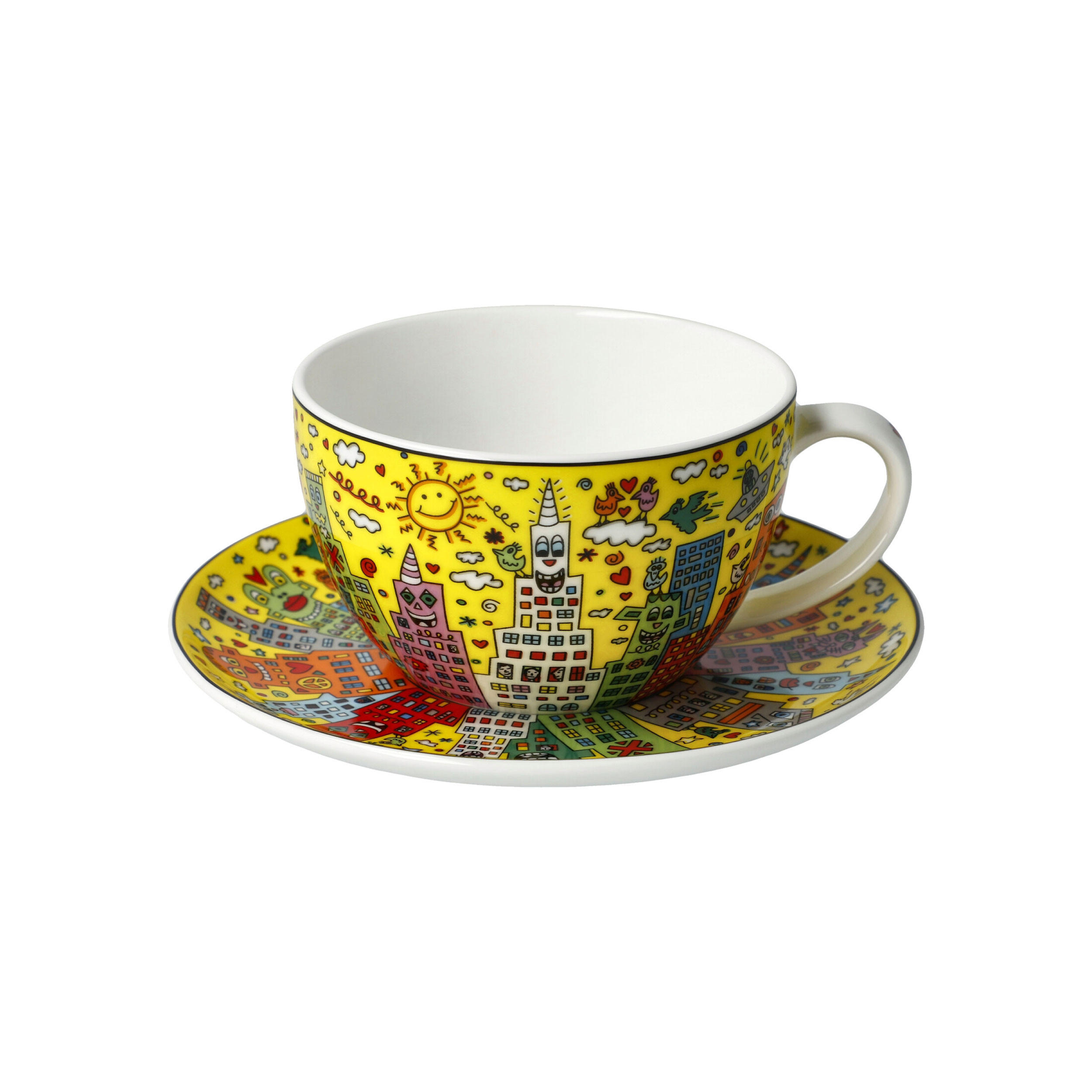 TEETASSE James Rizzi My New York City Sunset, Fine Bone China, Bunt, 250 ml - Multicolor, Keramik (0.25L) - Goebel