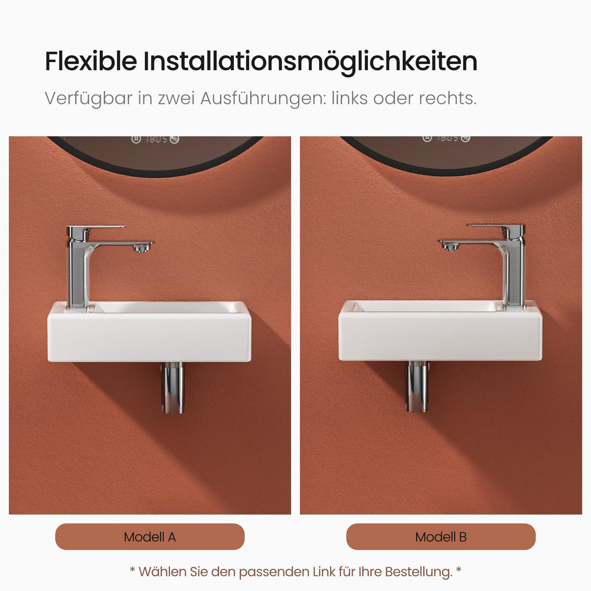 WASCHBECKEN Rechteckig Mit Hahnloch rechts Weiß 36,5 / 18 / 9 cm - Weiß, Keramik (18/9/36.5cm) - EMKE