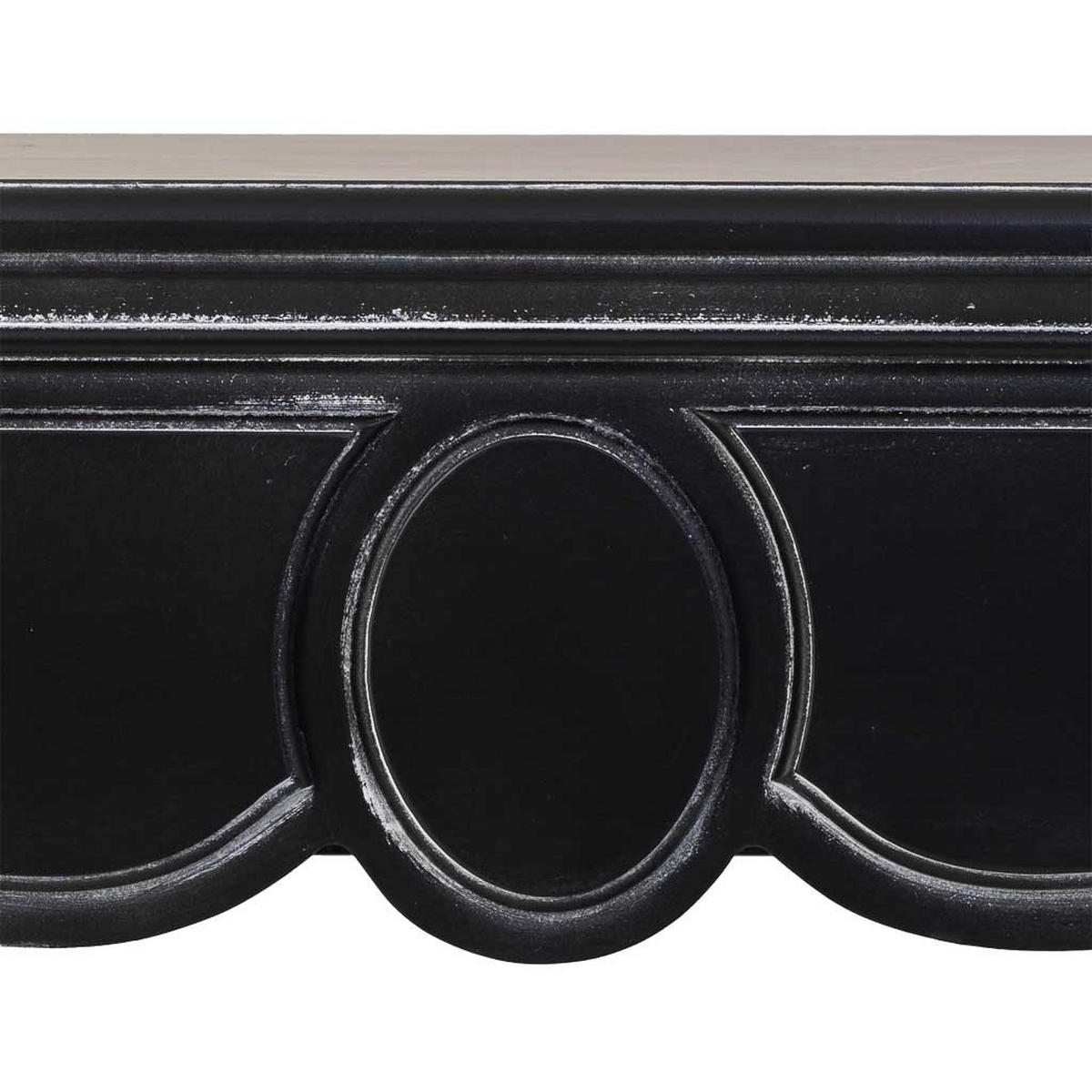 KAMINUMRANDUNG aus Holz, Grau, 100x40x100 cm - Schwarz, Holz (100/100/40cm) - Wanderlust