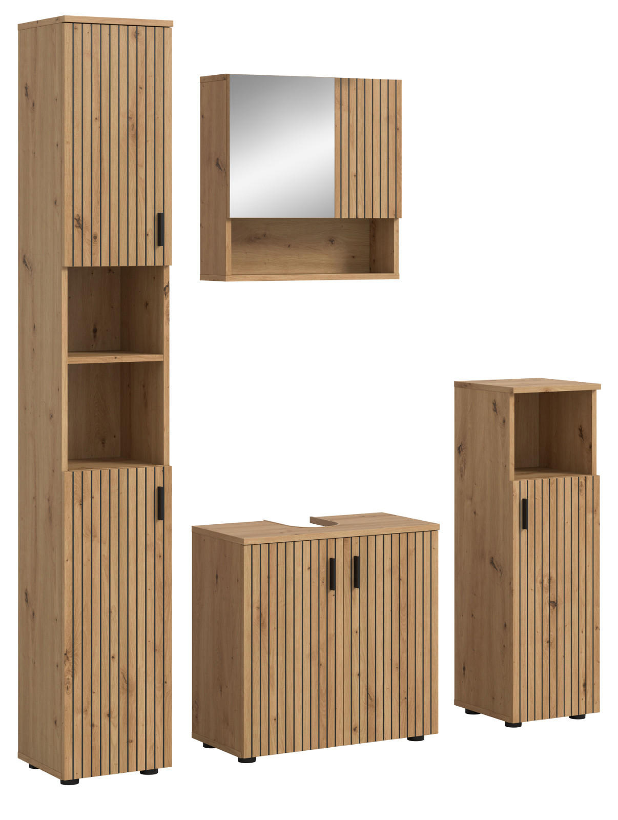 Inn.Furn Badmöbel-Set Eiche Artisan 150x192x30 cm