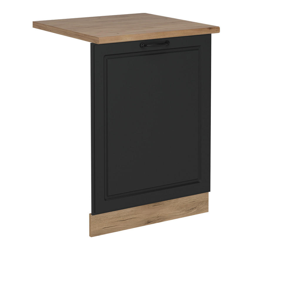 GESCHIRRSPÜLBLENDE R-Line Anthrazit Landhaus 60 cm , AP Eiche - Honigeiche/Anthrazit, Holzwerkstoff (60/81.8/1.6cm) - Vicco