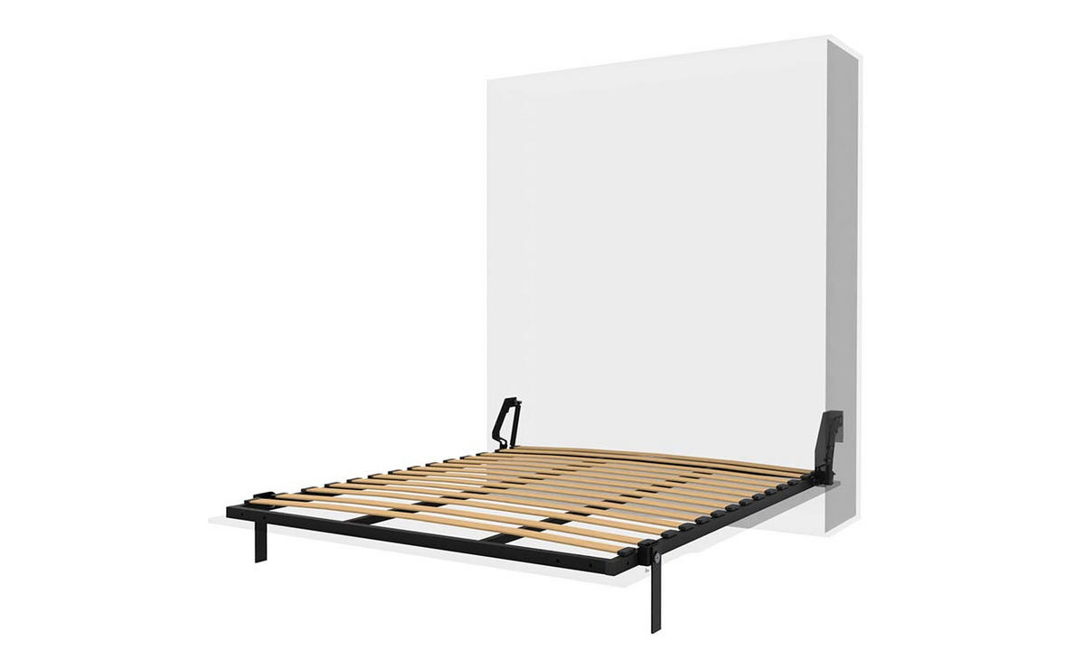 SCHRANKBETT Morphy Einbaubares 150x200 Vertikal - Weiß, Holz/Metall (150/200cm) - WallBedKing