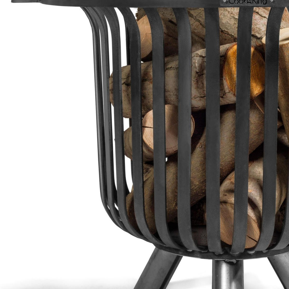 FEUERKORB Tennessee Stahl rund Ø 60 cm - Schwarz, Metall (60/52/60cm) - Mr. Deko