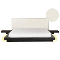 BETT 180/200 cm Dunkelbraun Zen - Dunkelbraun/Weiß, Holzwerkstoff (180/200cm) - Beliani