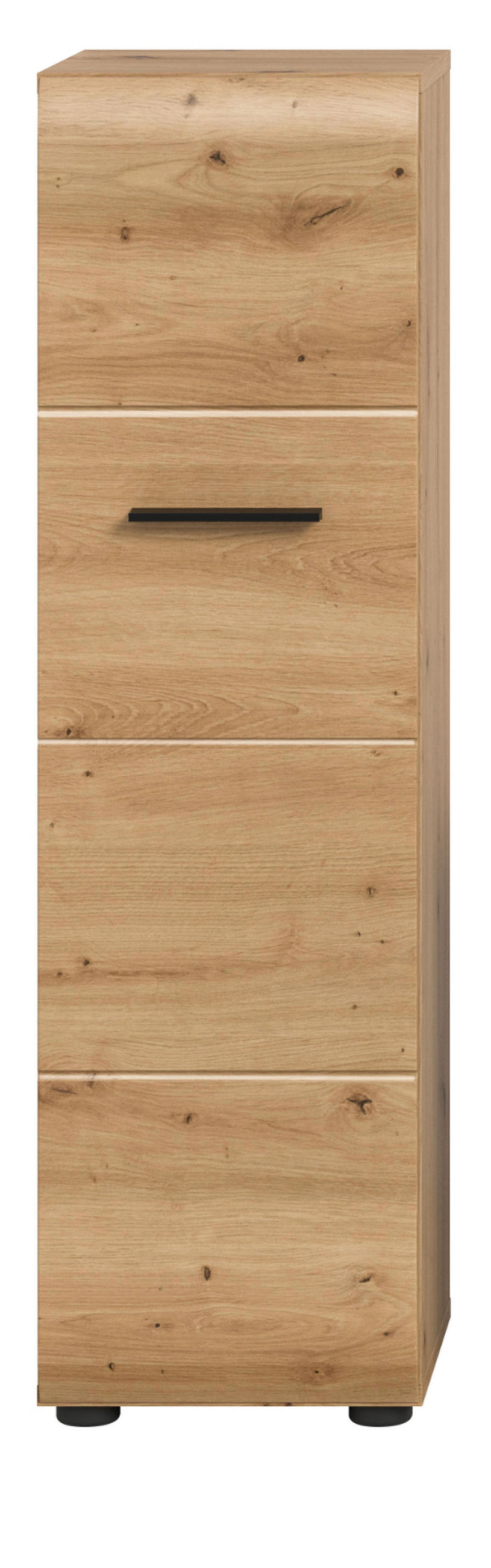 BADKOMMODE Eiche Artisan, Badezimmer Kommode hängend oder stehend 30 x 60 cm, Cover - Schwarz/Eiche Artisan, Holzwerkstoff/Kunststoff (30/106/30cm) - Inn.Furn