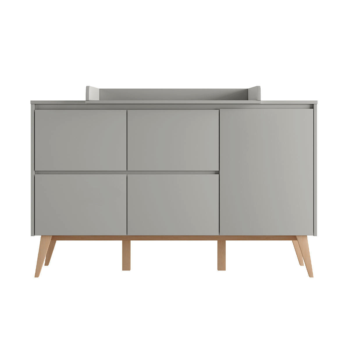 DJEČJA KOMODA Swing Sivo i drvo - siva, drvni materijal (149/92/52cm) - Petits-meubles