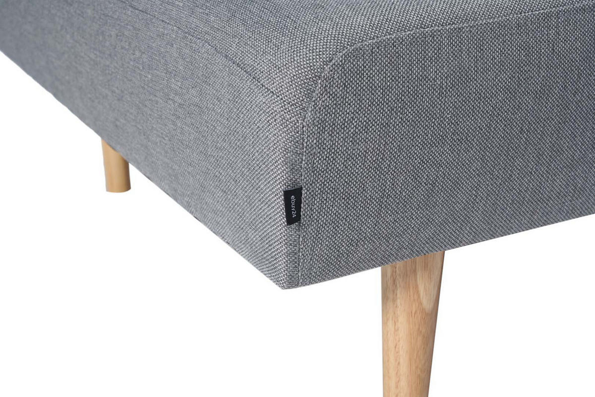 RÉCAMIERE Stoff grau - Grau, Textil (200/38/80cm) - ebuy24