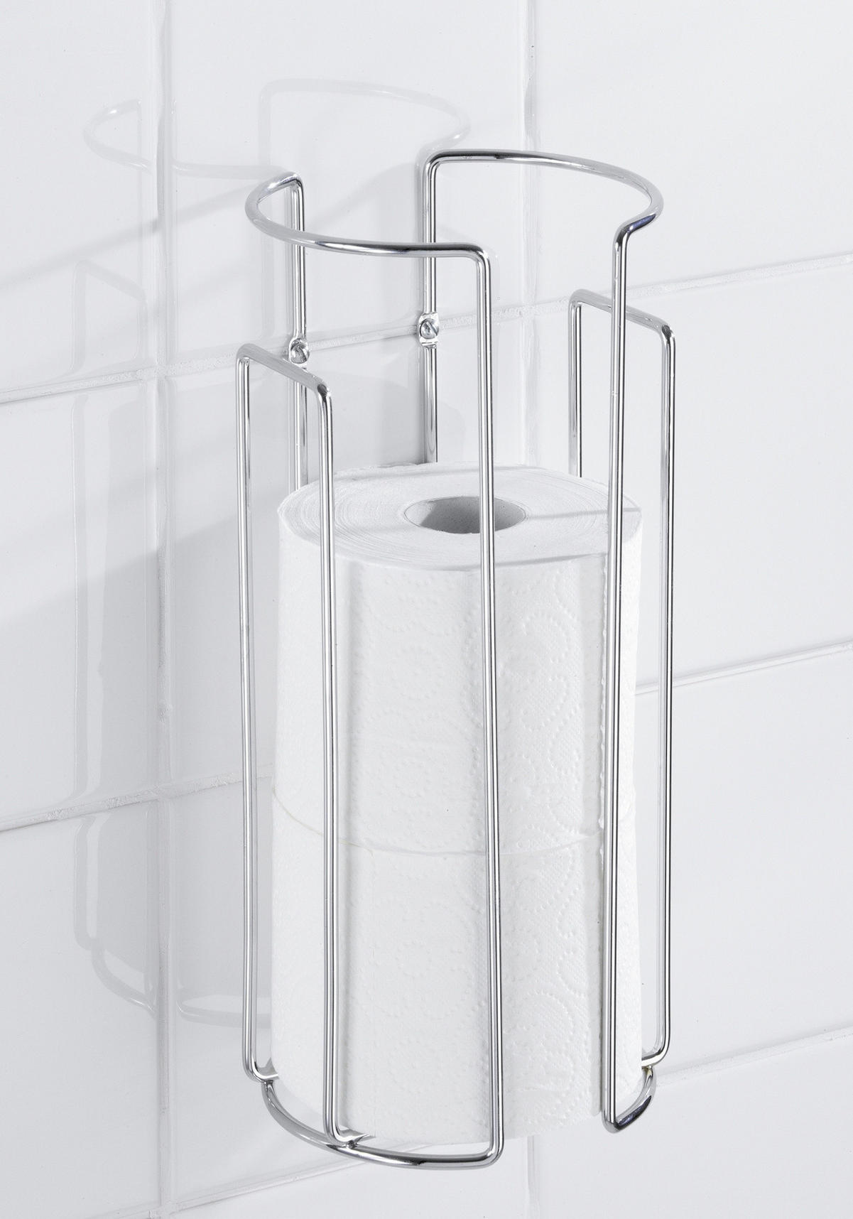 TOILETTENPAPIERSTÄNDER 14/14/32 cm - Silberfarben, Metall (14/32/14cm) - Wenko