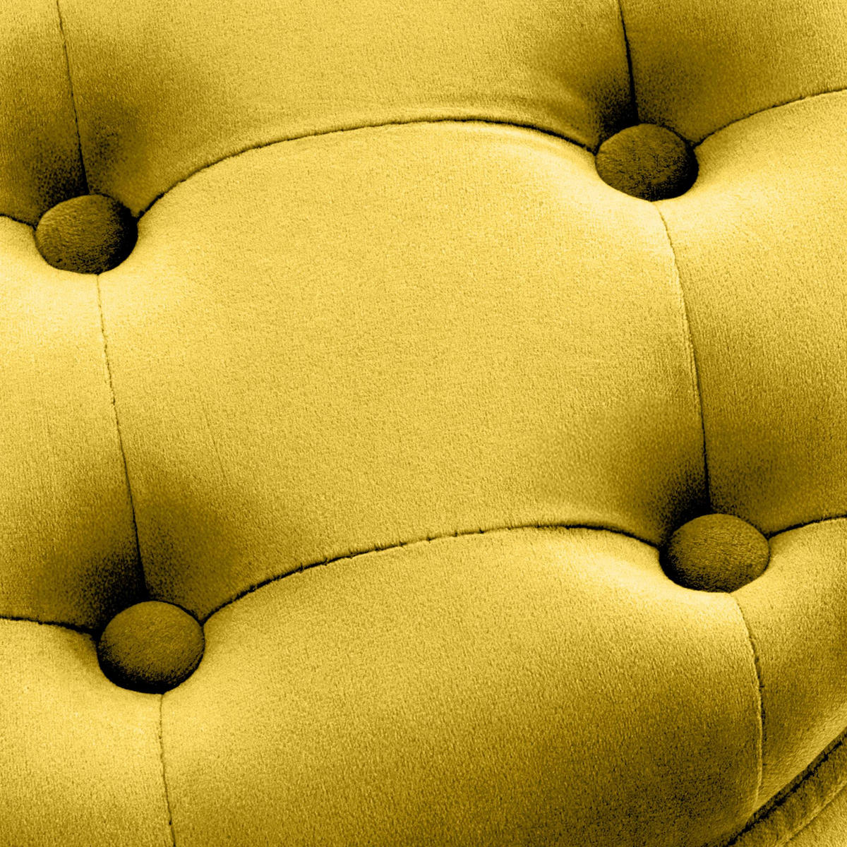 SITZWÜRFEL Samt Gelb - Gelb/Schwarz, Kunststoff/Textil (44/42/44cm) - CLP