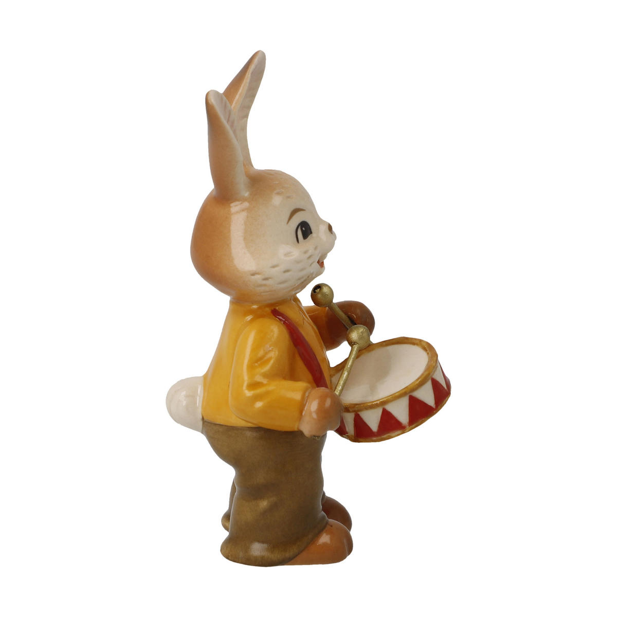 DEKOTIER Hase Herziger Trommler, Steingut, Bunt, 8 cm - Multicolor, Keramik (4.5/8/4cm) - Goebel