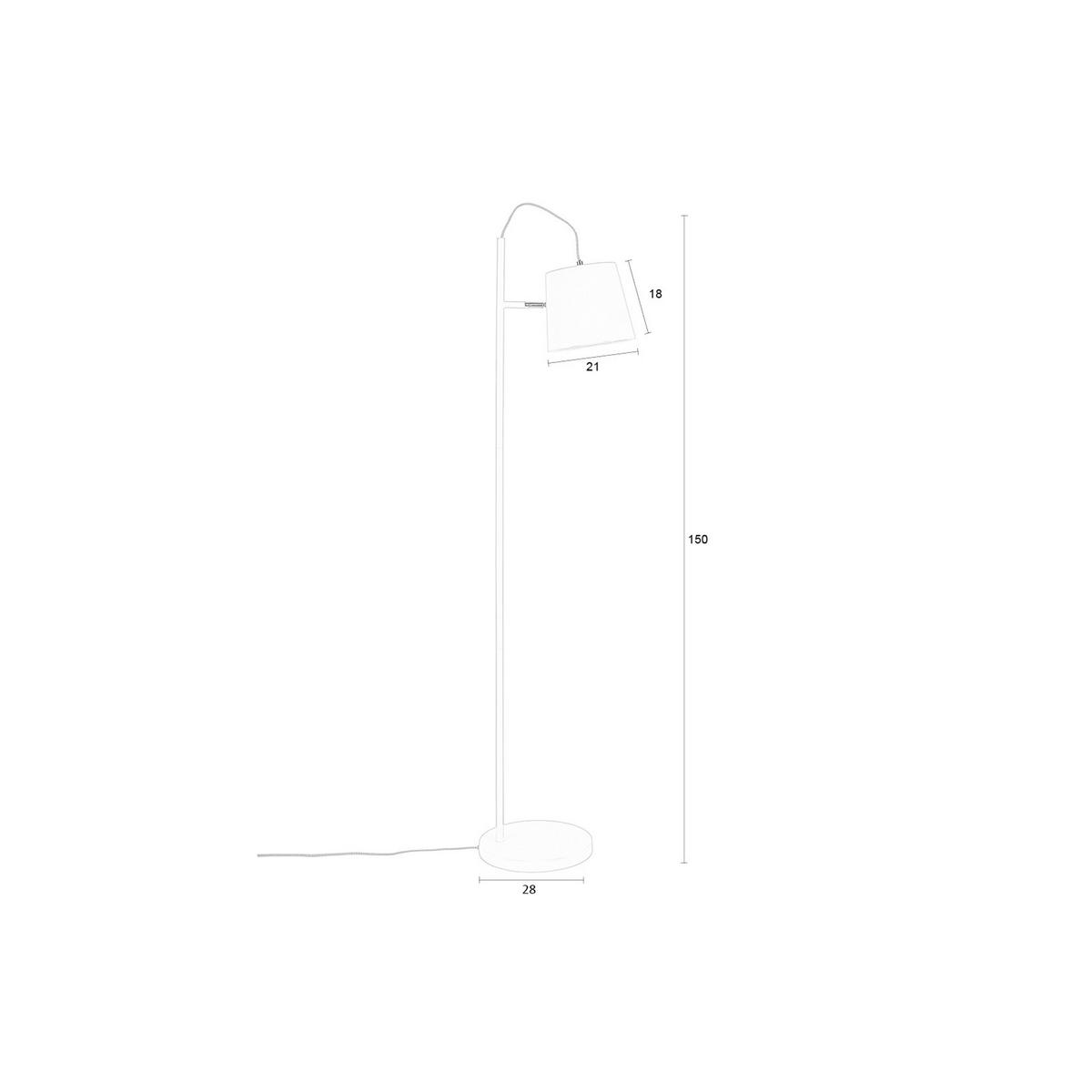 STEHLAMPE Buckle Head Beige - Beige, Metall (38/38/150cm) - Zuiver