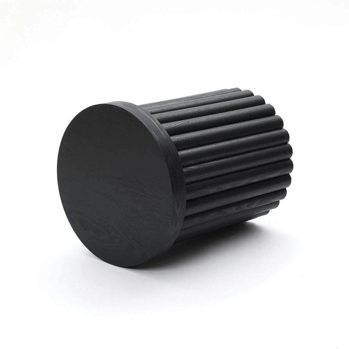 BEISTELLTISCH Modern mit zylindrischem Fuß, Schwarz, Holz | Ø40 x H50 cm - Schwarz, Holz (40/40/50cm)