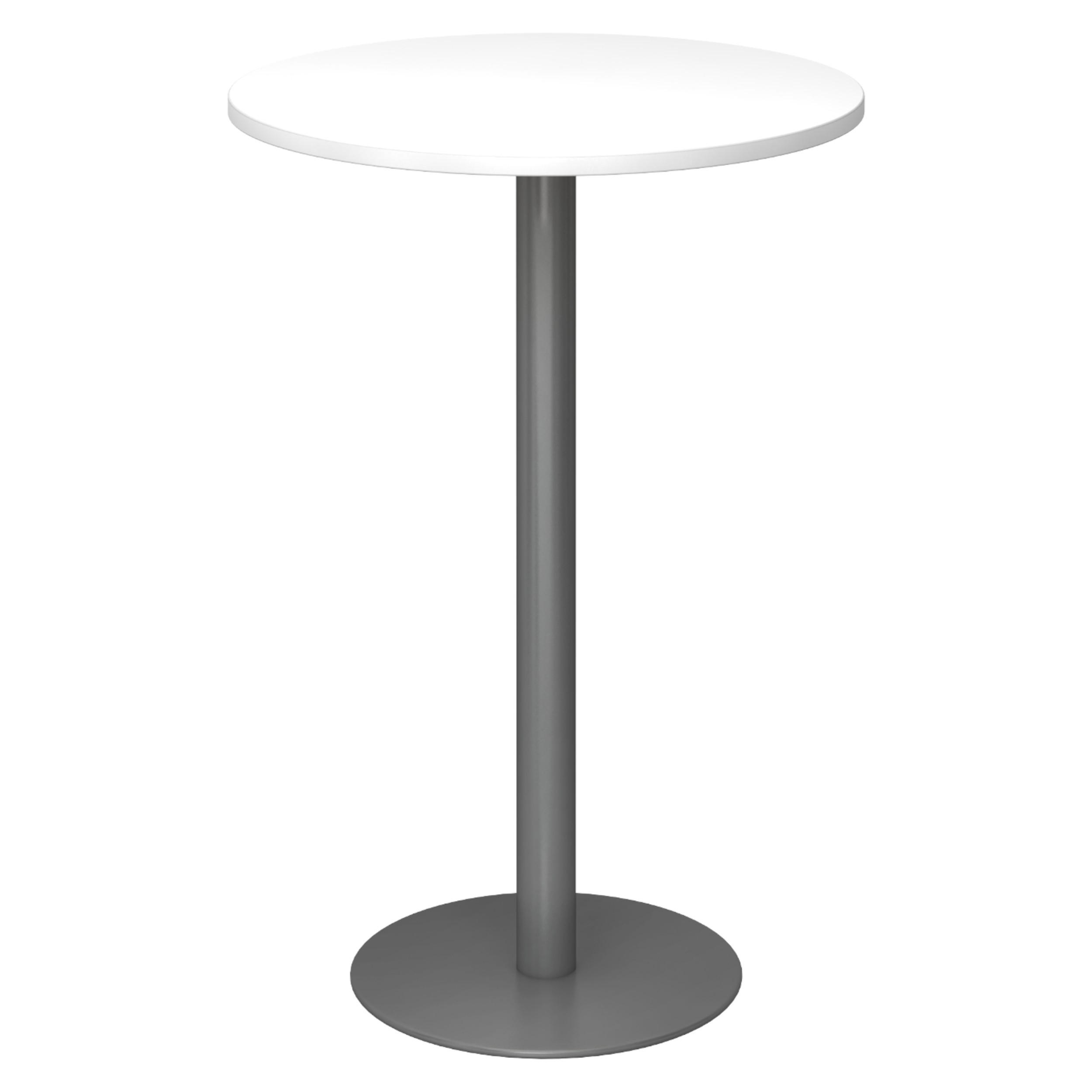 STEHTISCH rund STH 80/80/111,6 cm in Weiß/Graphitfarben - Graphitfarben/Weiß, Holzwerkstoff (80/80/111.6cm) - bümö