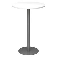 STEHTISCH rund STH 80/80/111,6 cm in Weiß/Graphitfarben - Graphitfarben/Weiß, Holzwerkstoff (80/80/111.6cm) - bümö