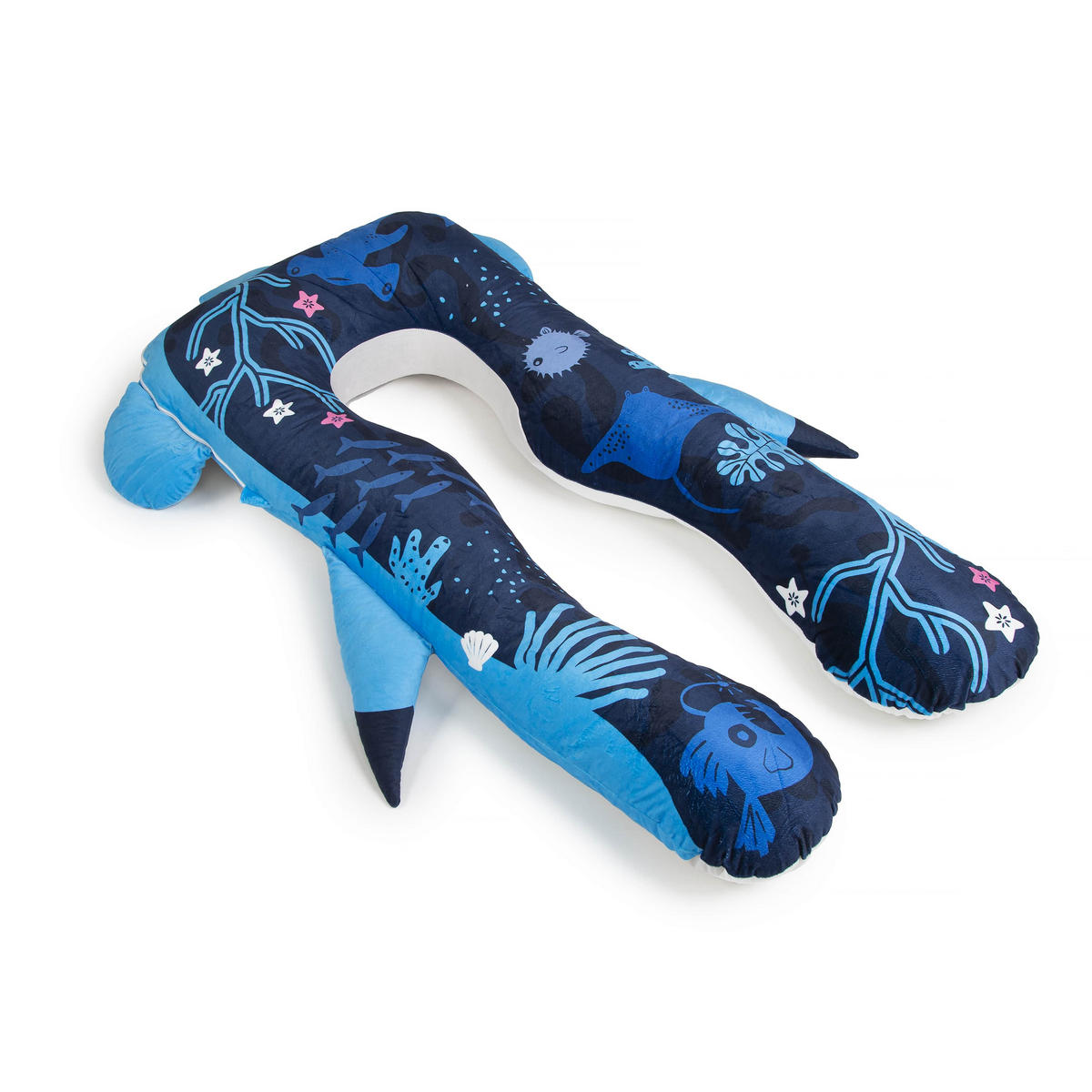 ERSATZBEZUG für KomfortKissen KIDS - Mikroplüsch Hai - Hellblau, Textil (60/120cm) - KomfortKissen