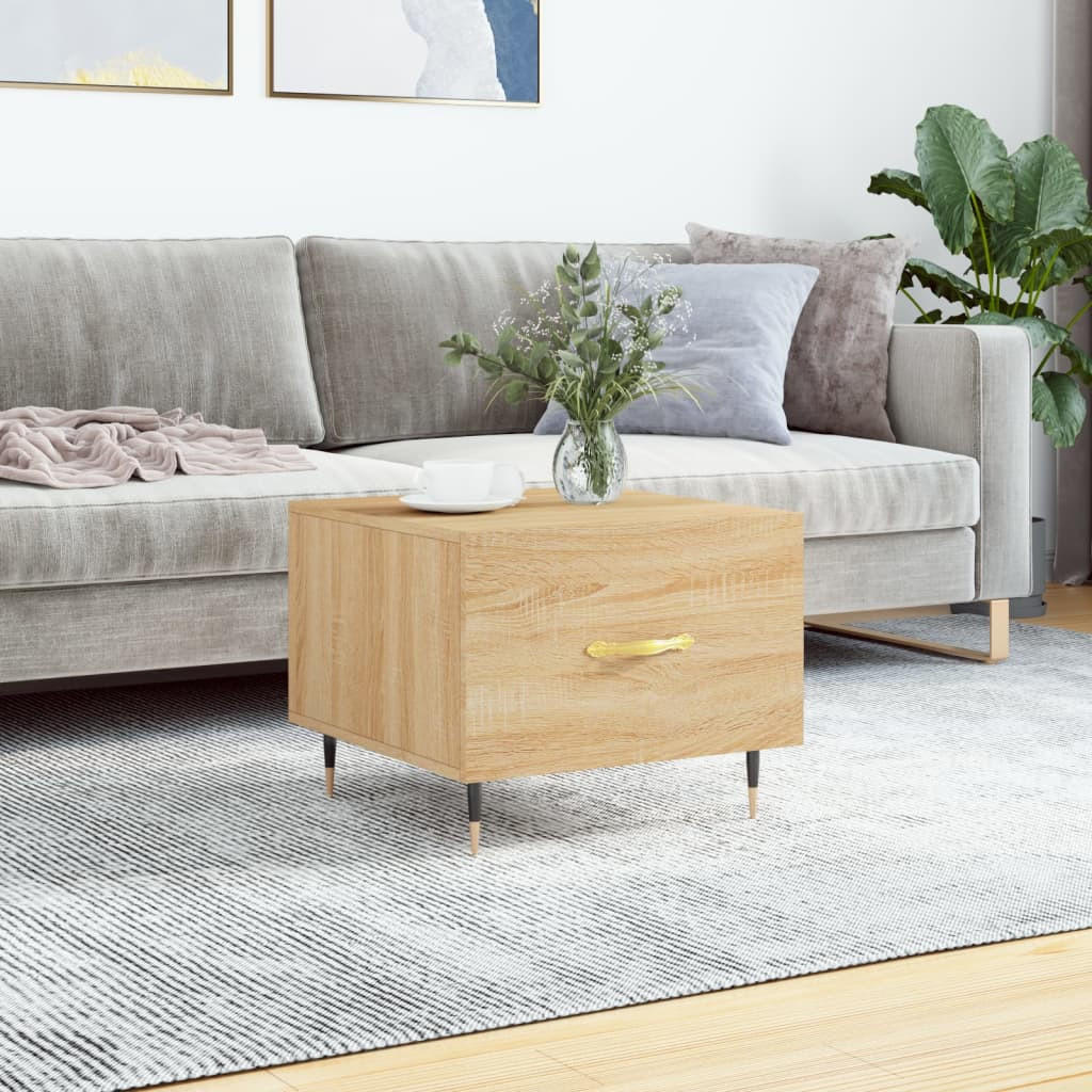 COUCHTISCH Sonoma-Eiche 50x50x40 cm Holzwerkstoff - Braun, Holzwerkstoff (50/50/40cm) - furnicato