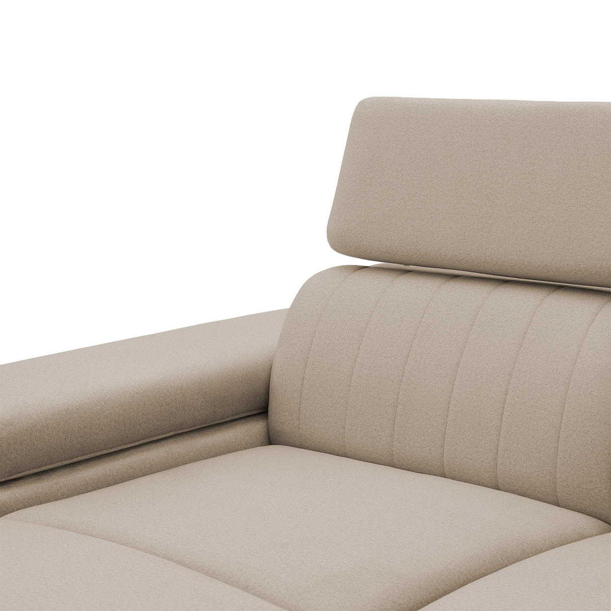 ECKSOFA FELIX L Links mit Schlaffunktion Velours Beige - Beige/Schwarz, Holz/Textil (257/176cm) - Muffo